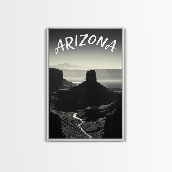 Arizona Travel Poster, Canvas Print, Night Street Poster Art, Arizona Wall Art, Travel Poster Set, Gift For Travelers, Vintage City Poster