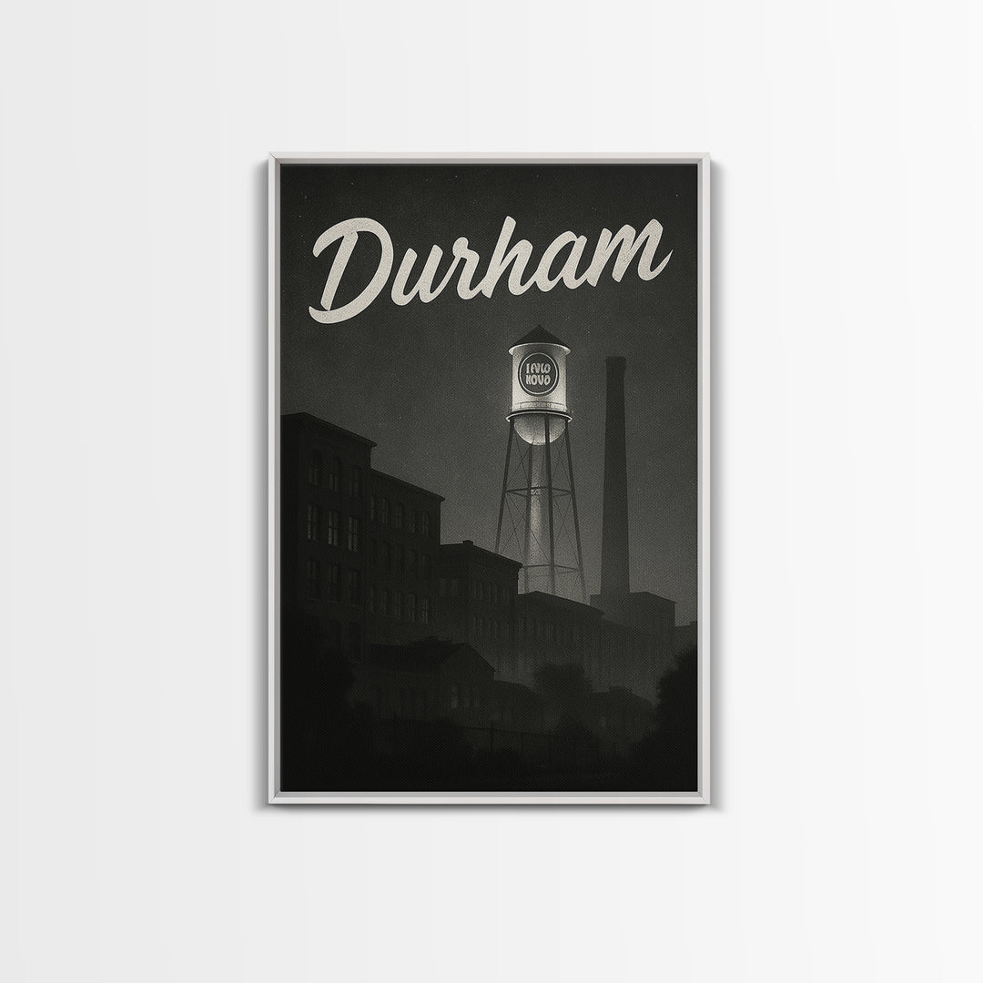 Durham Travel Poster, Canvas Print, Black And White Travel Art, Durham Poster Print, City Art Print, Living Room Wall Art, Poster Print