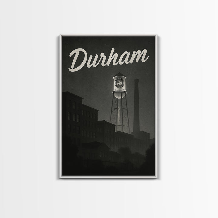 Durham Travel Poster, Canvas Print, Black And White Travel Art, Durham Poster Print, City Art Print, Living Room Wall Art, Poster Print
