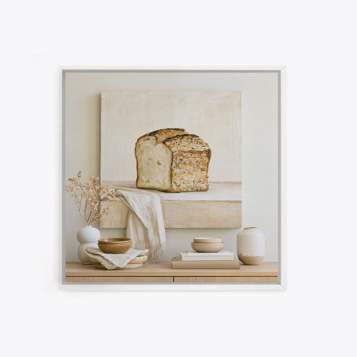 French Bistro Food Illustration Without Text Canvas Print, Dining Room Art, Abstract Wall Art, Dining Room Decor, Dining, DRA-1x1-10