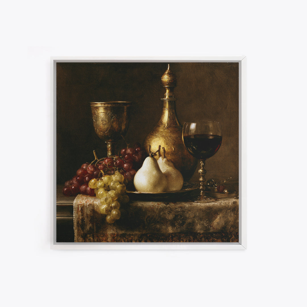 Classical Fruit Still Life Canvas Print, Dining Room Art, Kitchen Prints, Dining Room Decor, Fine Art, Dining, Art Print, DRA-1x1-25