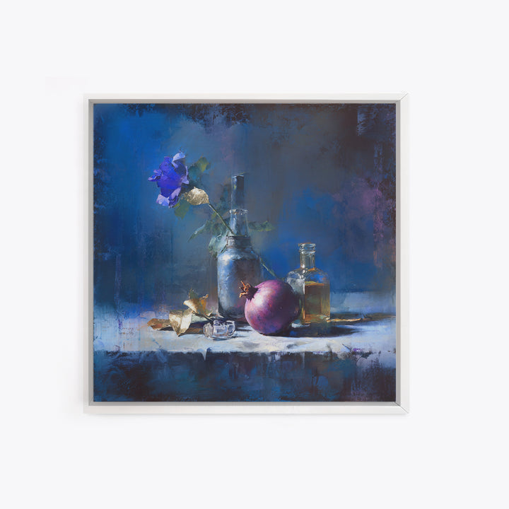 Coffee and Pastry Scene for Breakfast Nook Framed Canvas Print, Dining Room Art, Kitchen Wall Decor, Dining Room Decor, Dining, DRA-1x1-38