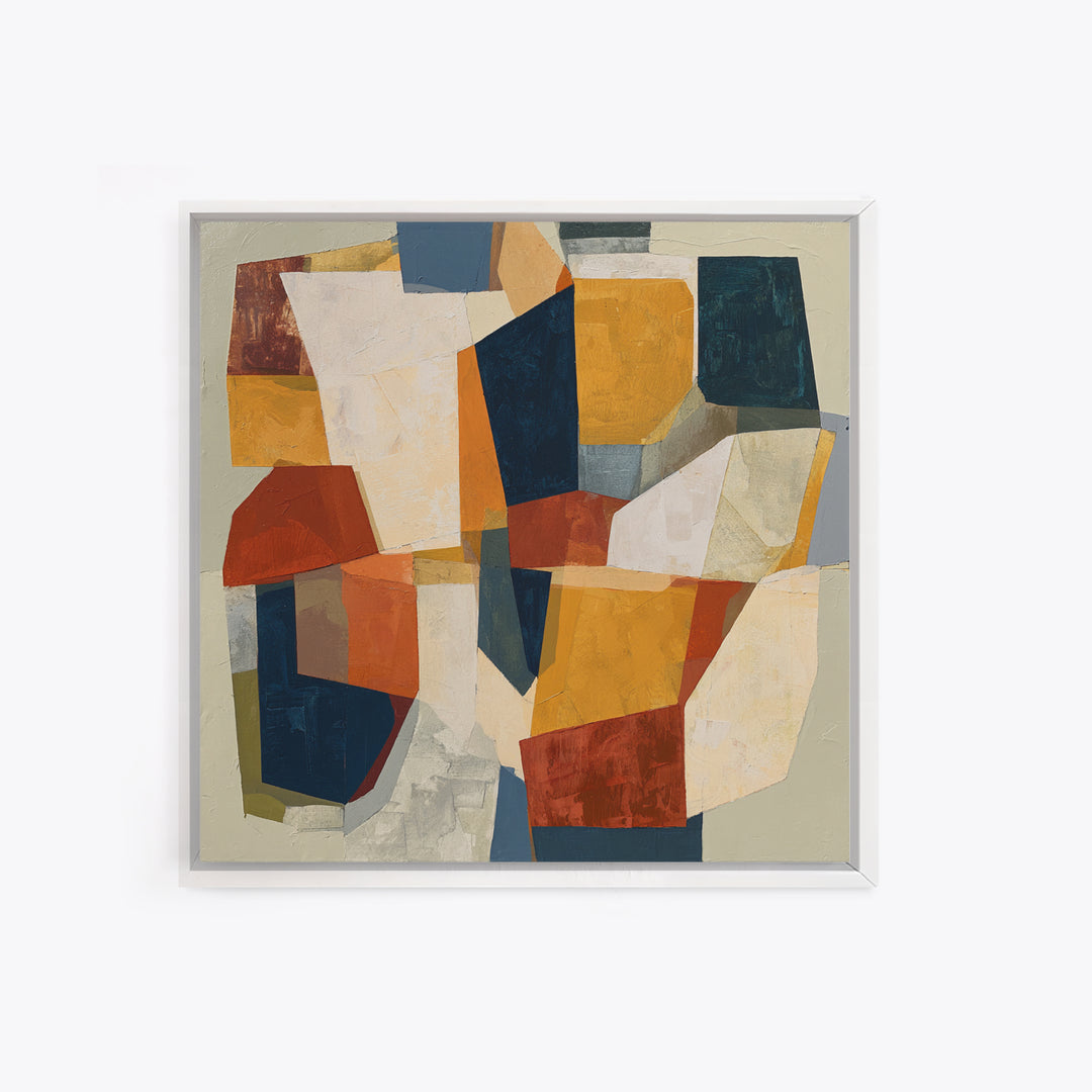 Abstract Composition in Appetite Friendly Warm Tones Canvas Print, Dining Room Art, Dining Room Decor, Abstract Art, Dining, DRA-1x1-4