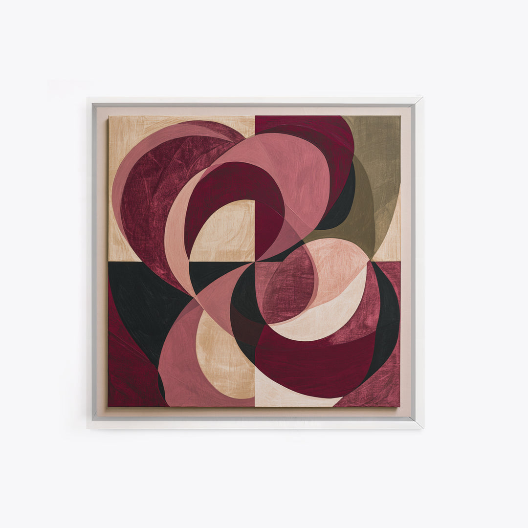 Abstract Red Wine Swirl Framed Canvas Print, Dining Room Art, Modern Wall Art, Dining Room Decor, Dining, Gallery Decor, DRA-1x1-42