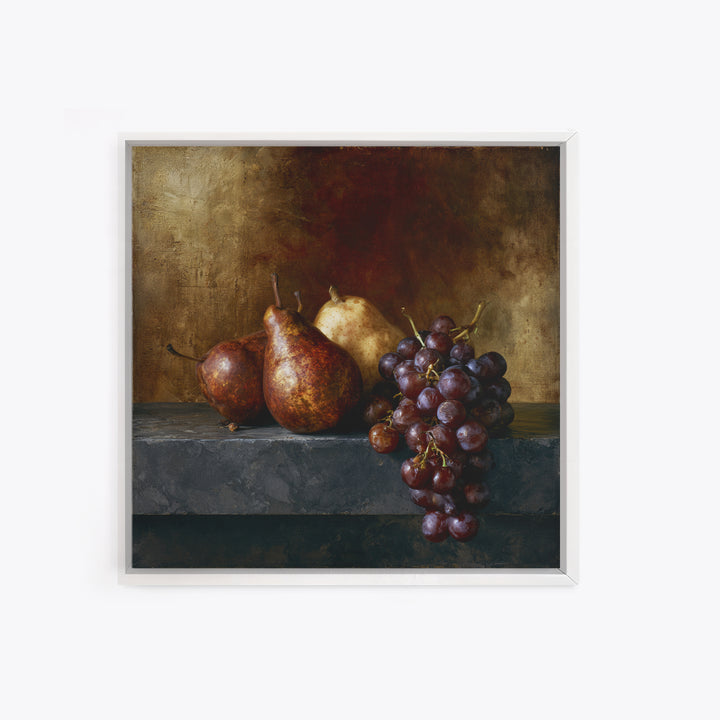 Classical Fruit Still Life Canvas Print, Dining Room Art, Kitchen Prints, Dining Room Decor, Fine Art, Dining, Art Print, DRA-1x1-49