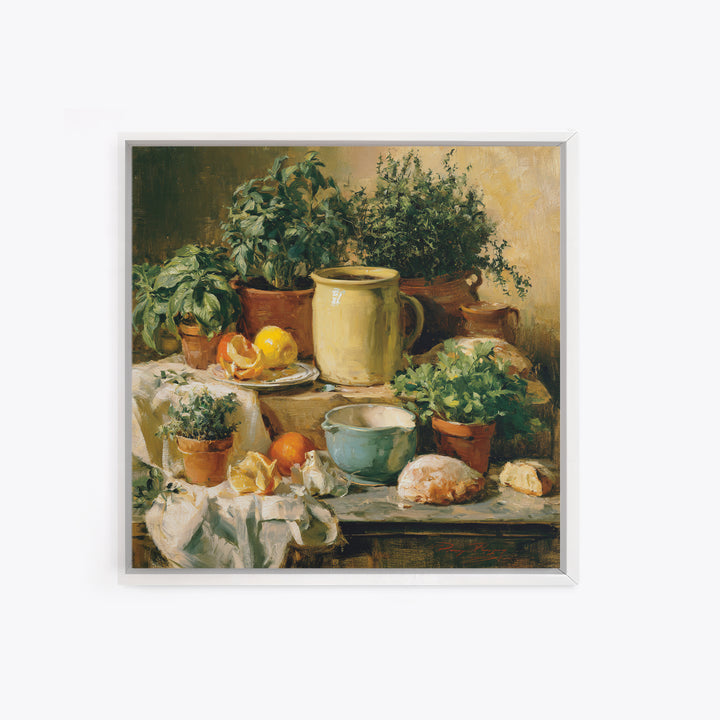Modern Kitchen Herbs Canvas Print, Dining Room Art, Fine Art Print, Dining Room Decor, Fine Art, Dining, Fall Decor, DRA-1x1-81