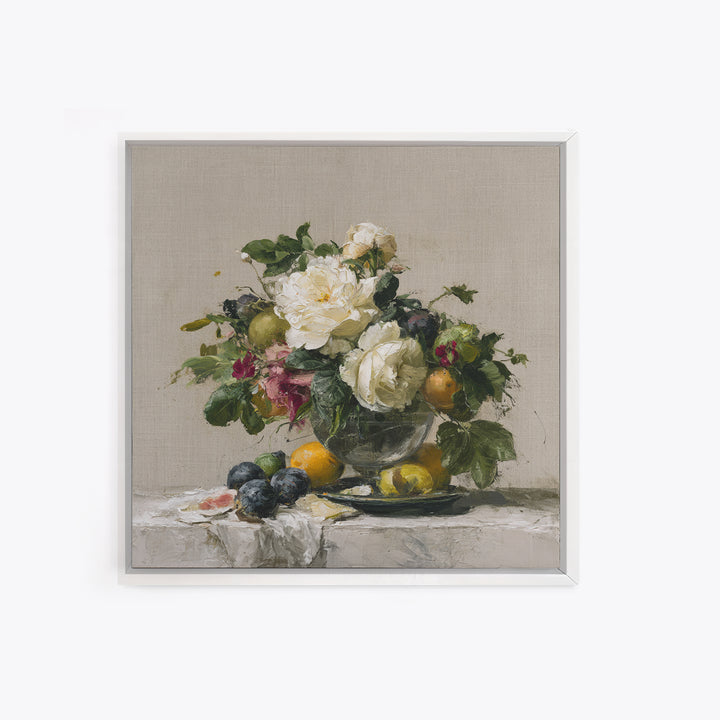 Classic Dutch Feast Arrangement Canvas Print, Dining Room Art, Fine Art Print, Dining Room Decor, Fine Art, Dining, Fall Decor, DRA-1x1-91