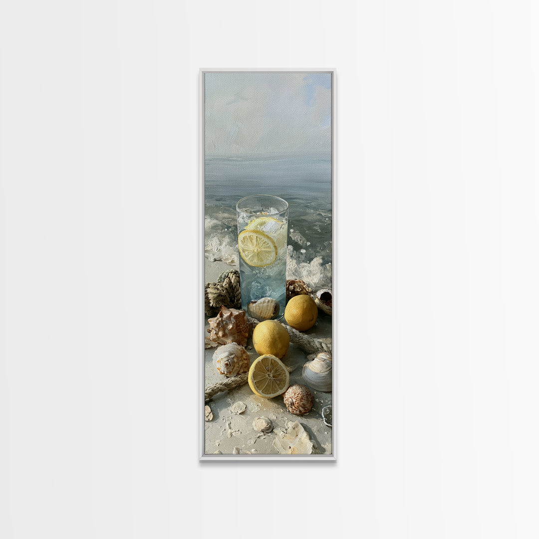 Shellfish and Lemon Still Life Canvas Print, Dining Room Art, Kitchen Decor, Dining Room Decor, Dining 400, Set of Prints, DRA-1x3-100