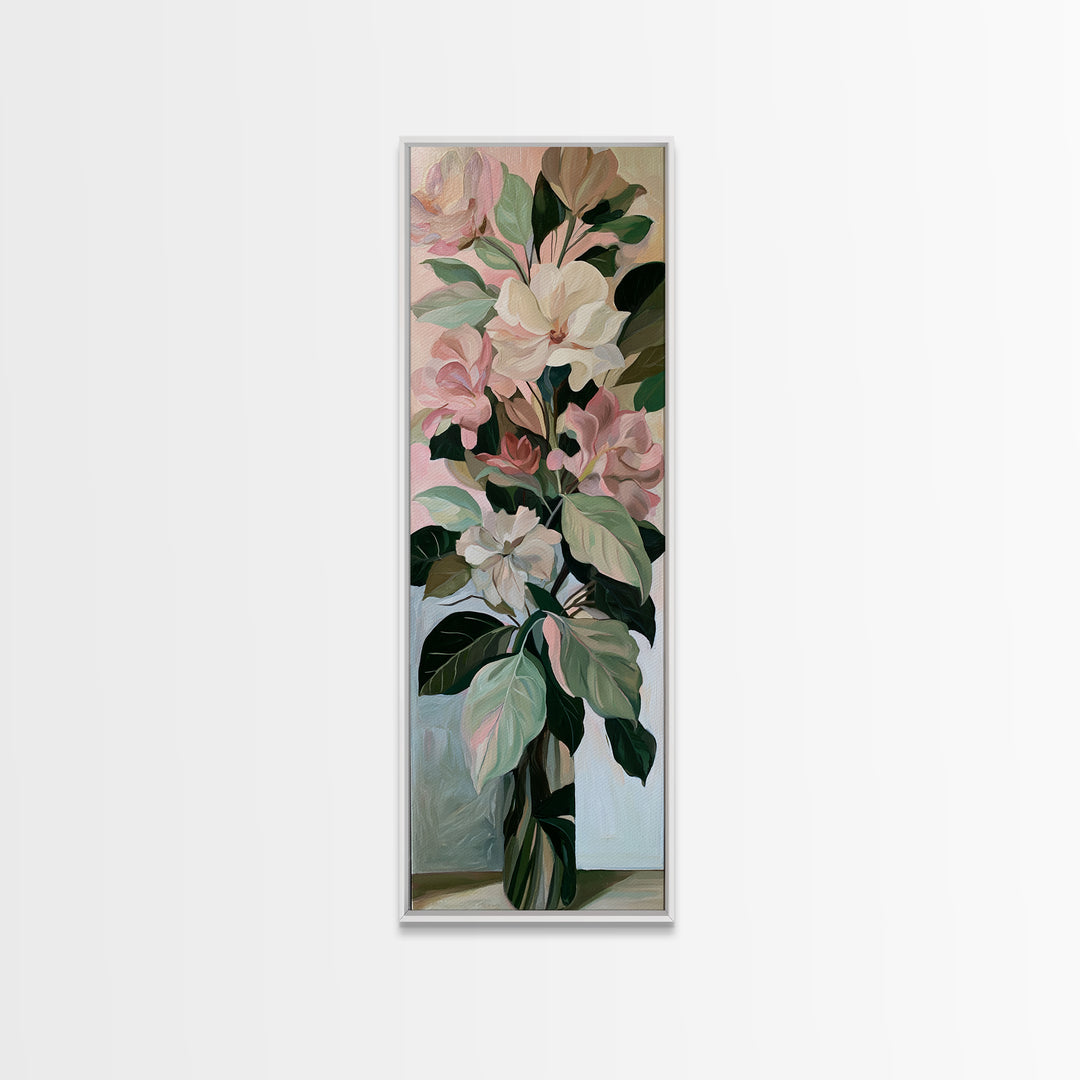 Large Expressive Flower Vase Canvas Print, Dining Room Art, Trendy Wall Art, Dining Room Decor, Watercolor Art, Dining, DRA-1x3-12