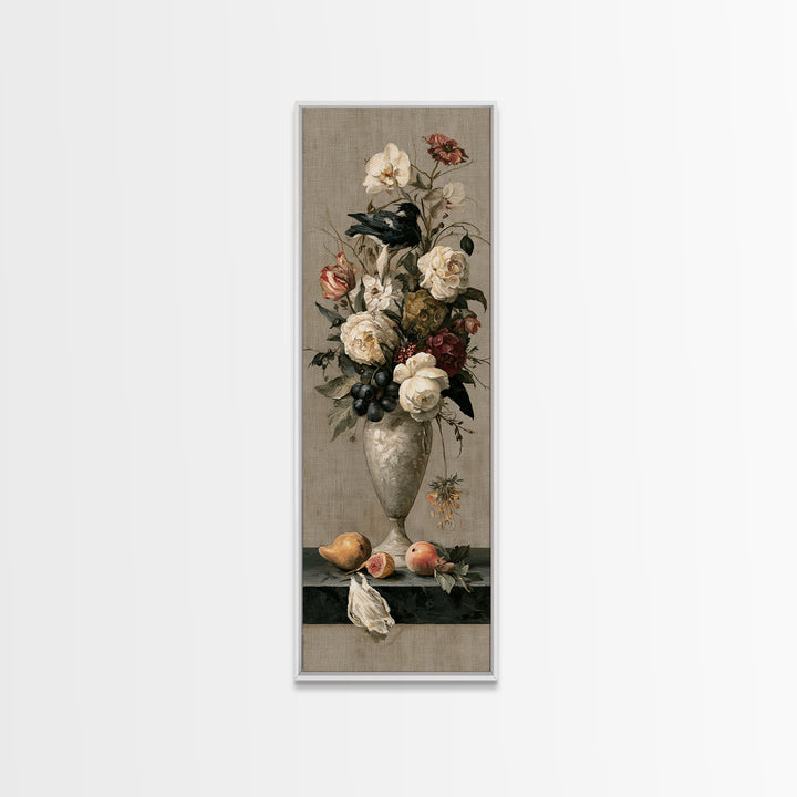 Classic Dutch Feast Arrangement Framed Canvas Print, Dining Room Art, Canvas Wall Art, Dining Room Decor, Fine Art, Dining, DRA-1x3-79