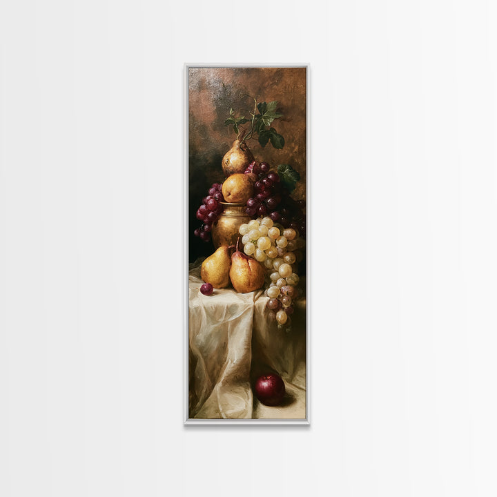 Classical Fruit Still Life Canvas Print, Dining Room Art, Art Print, Dining Room Decor, Fine Art, Dining, Abstract Art, DRA-1x3-85