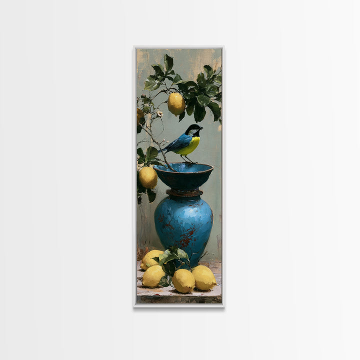 Italian Lemon Branch Canvas Print, Dining Room Art, Printable Art, Dining Room Decor, Watercolor Art, Dining, Coastal Wall Art, DRA-1x3-89