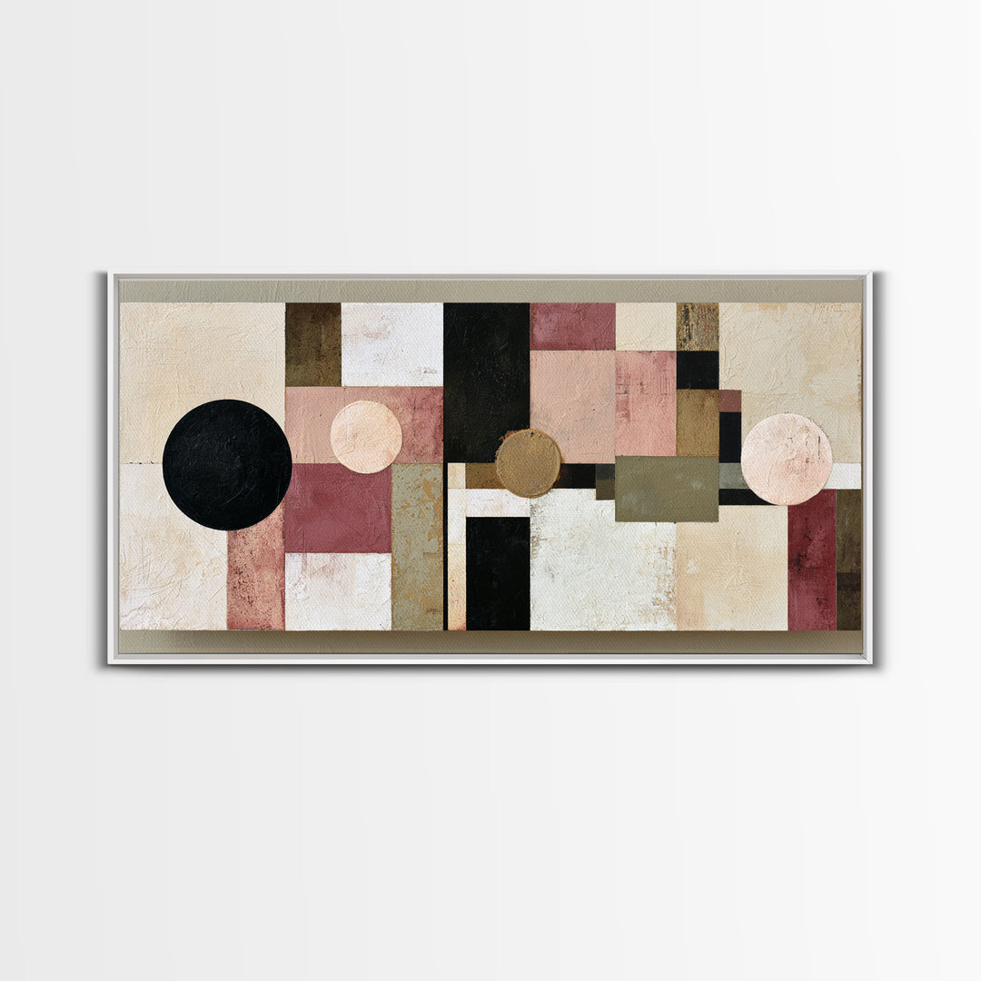 Abstract Composition in Appetite Friendly Warm Tones Canvas Print, Dining Room Art, Dining Room Decor, Dining, DRA-2x1-24