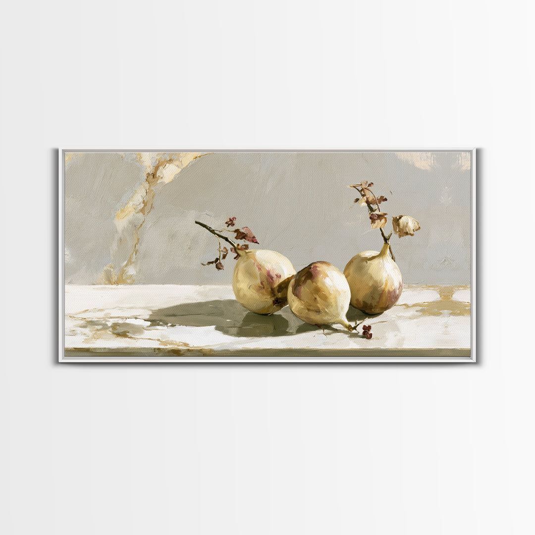 Figs on Marble Framed Canvas Print, Dining Room Art, Fall Decor, Dining Room Decor, Dining, Kitchen Art, Living Room Decor, DRA-2x1-43