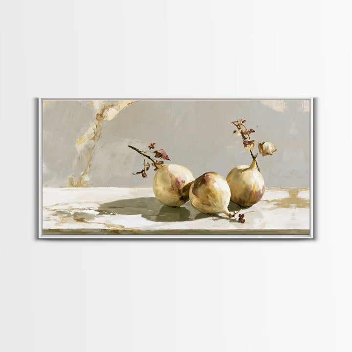 Figs on Marble Framed Canvas Print, Dining Room Art, Fall Decor, Dining Room Decor, Dining, Kitchen Art, Living Room Decor, DRA-2x1-43