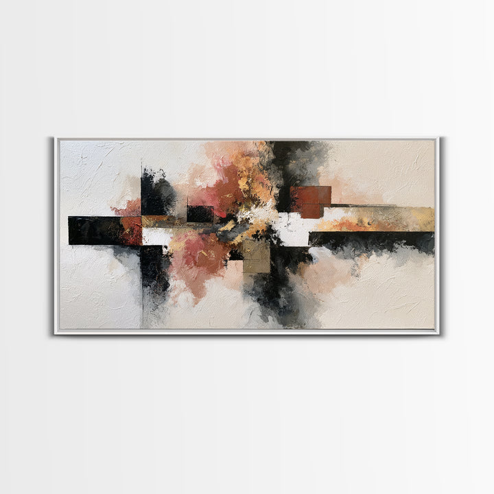 Abstract Composition in Appetite Friendly Warm Tones Canvas Print, Dining Room Art, Canvas Art, Dining Room Decor, Dining, DRA-2x1-72