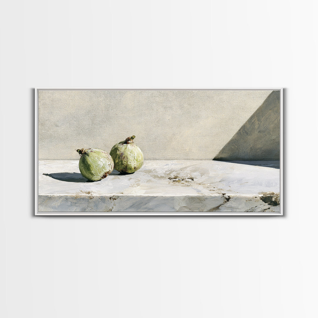 Figs on Marble Framed Canvas Print, Dining Room Art, Print, Dining Room Decor, Dining, Living Room Decor, Abstract Wall Art, DRA-2x1-91