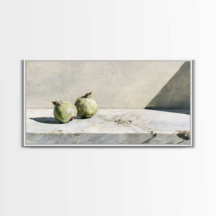 Figs on Marble Framed Canvas Print, Dining Room Art, Print, Dining Room Decor, Dining, Living Room Decor, Abstract Wall Art, DRA-2x1-91
