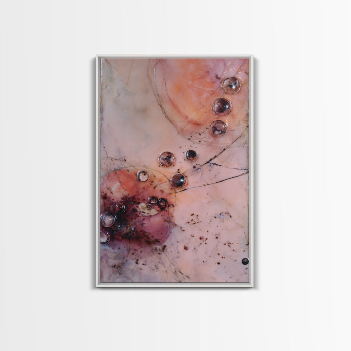 Peach and Plum Still Life Framed Canvas Print, Dining Room Art, Food Art, Dining Room Decor, Fine Art, Dining, DRA-2x3-100