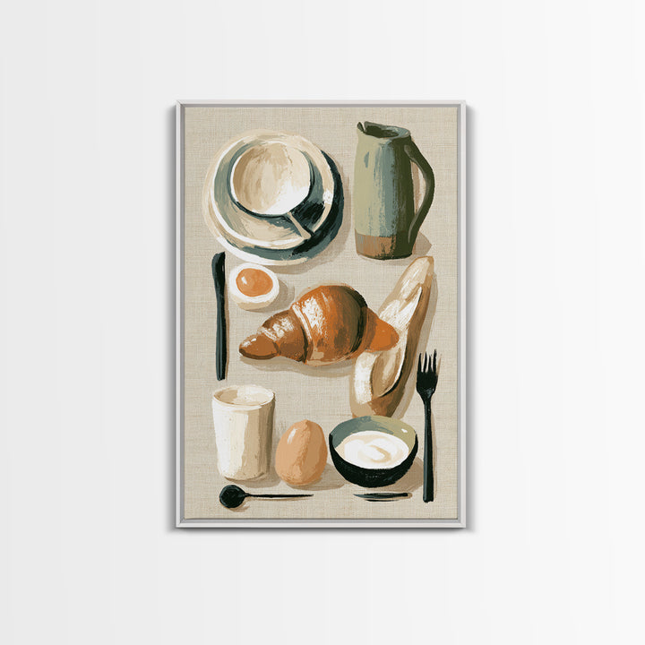 French Bistro Food Illustration Without Text Canvas Print, Dining Room Art, Fine Art Print, Dining Room Decor, Dining, DRA-2x3-42