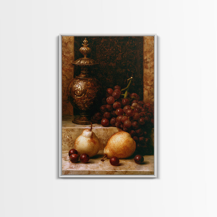Classical Fruit Still Life Canvas Print, Dining Room Art, Canvas Wall Art, Dining Room Decor, Oil Painting, Dining, DRA-2x3-57