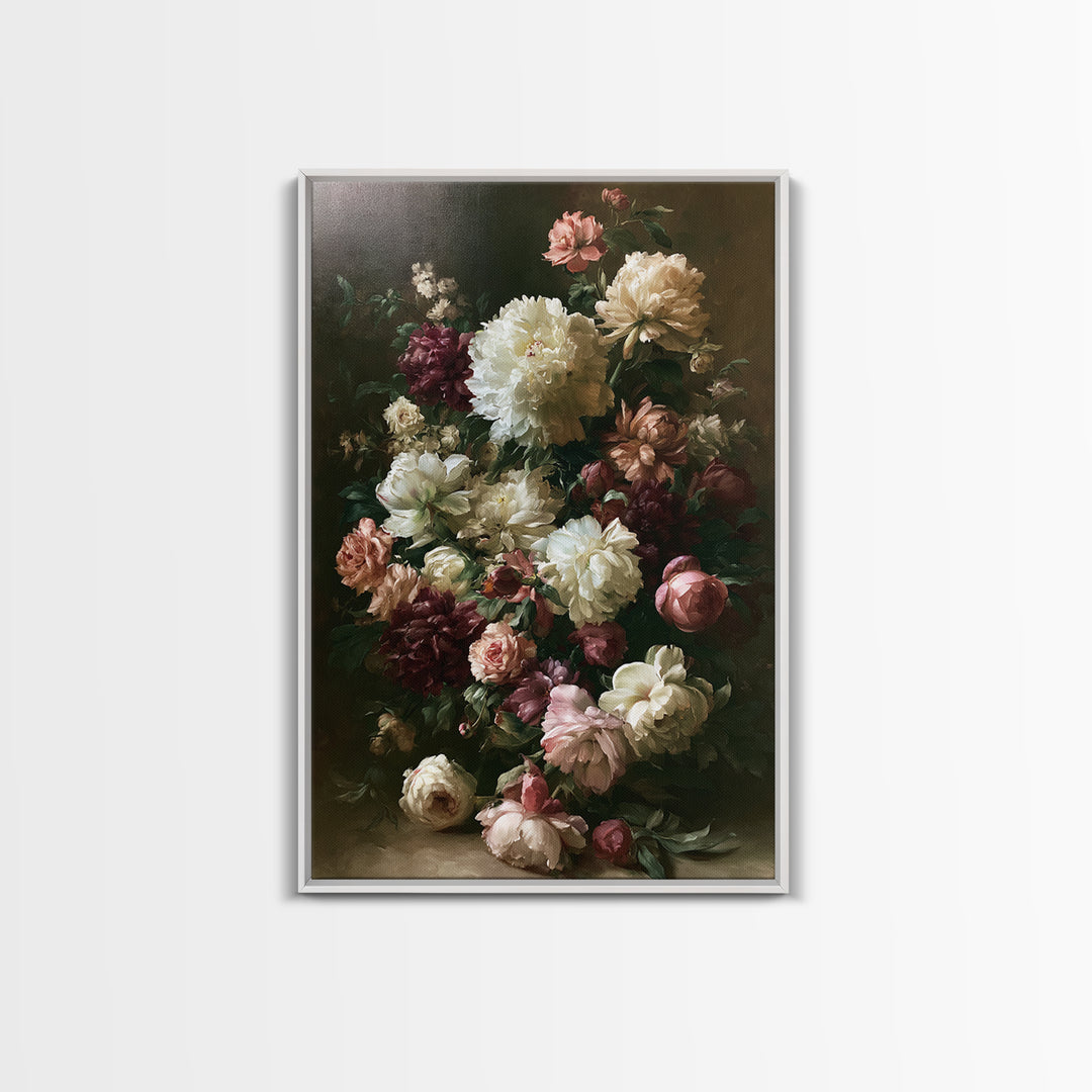 Large Floral Centerpiece Canvas Print, Dining Room Art, Contemporary Art, Dining Room Decor, Fine Art, Dining, Digital Print, DRA-2x3-58