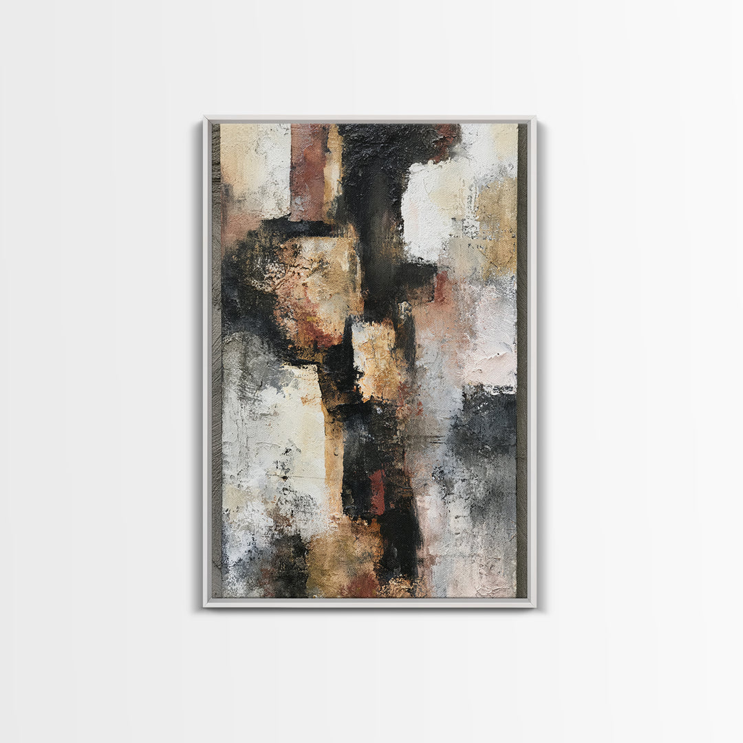 Abstract Composition in Appetite Friendly Warm Tones Canvas Print, Dining Room Art, Statement Artwork, Dining Room Decor, DRA-2x3-60