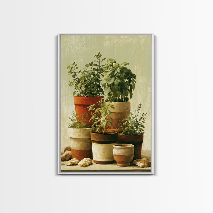 Modern Kitchen Herbs Canvas Print, Dining Room Art, Fall Decor, Dining Room Decor, Dining, Kitchen Art, Living Room Decor, DRA-2x3-65
