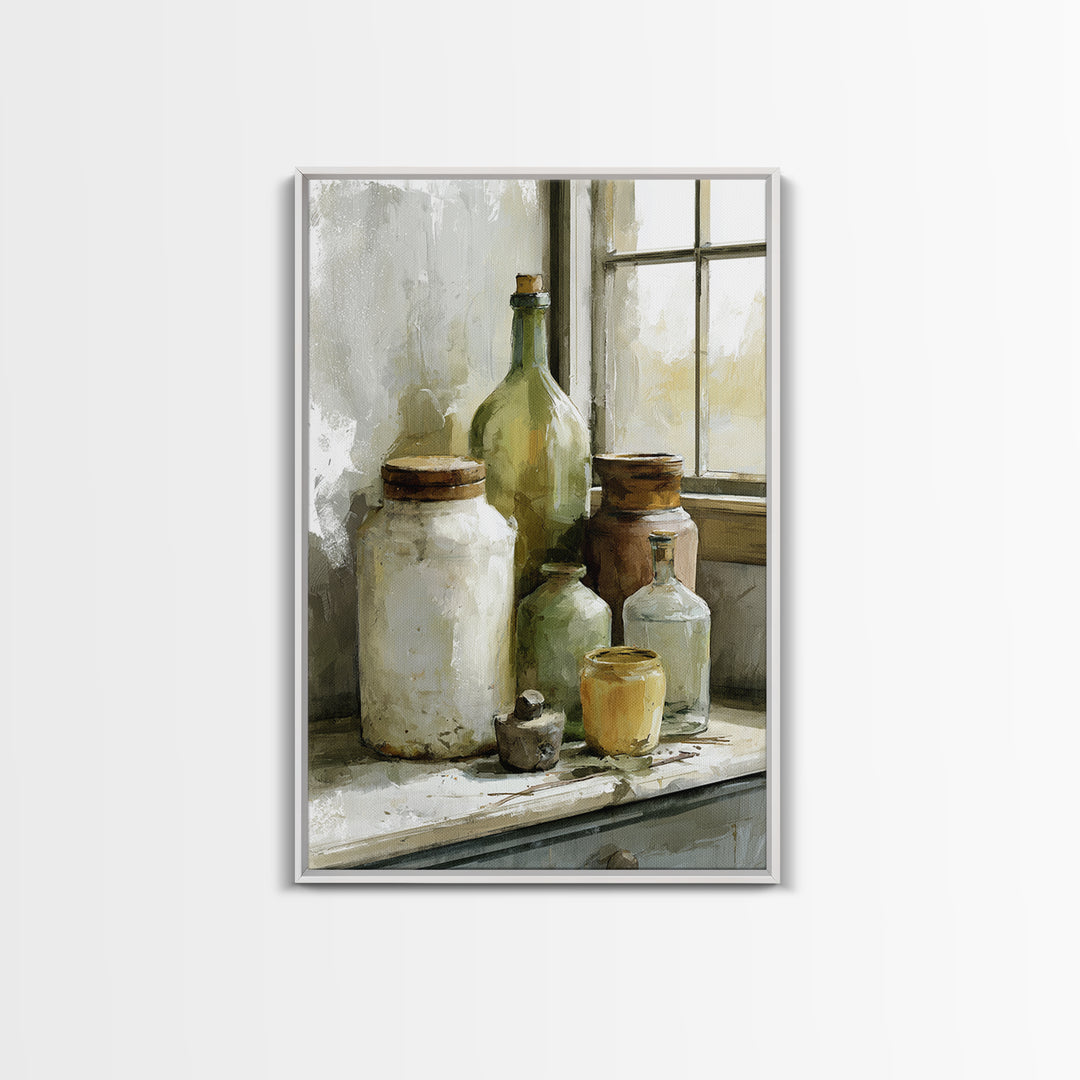 Sunlit Farmhouse Table Objects Without Room View Canvas Print, Dining Room Art, Printable Wall Art, Dining Room Decor, Dining, DRA-2x3-73