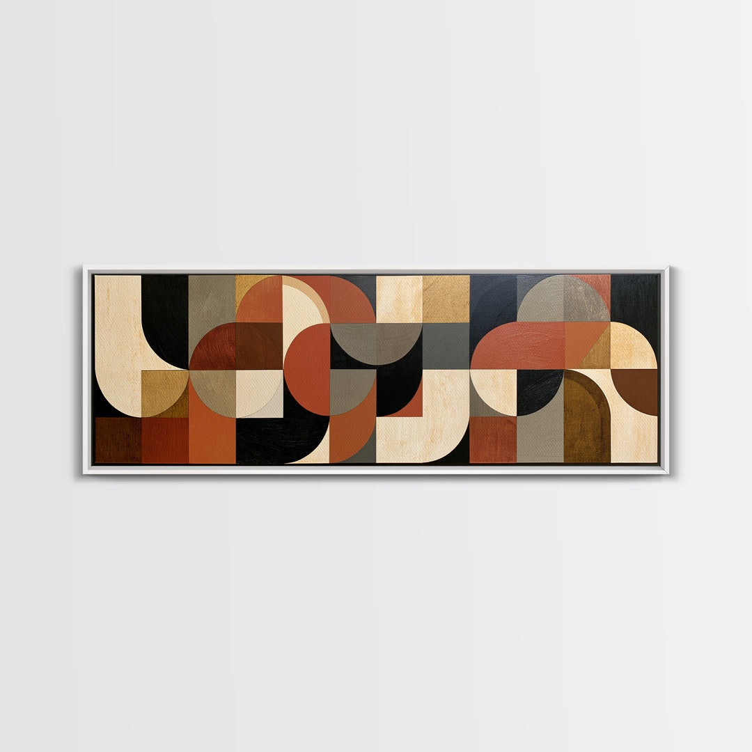 Abstract Composition in Appetite Friendly Warm Tones Canvas Print, Dining Room Art, Gallery Decor, Dining Room Decor, Dining, DRA-3x1-44