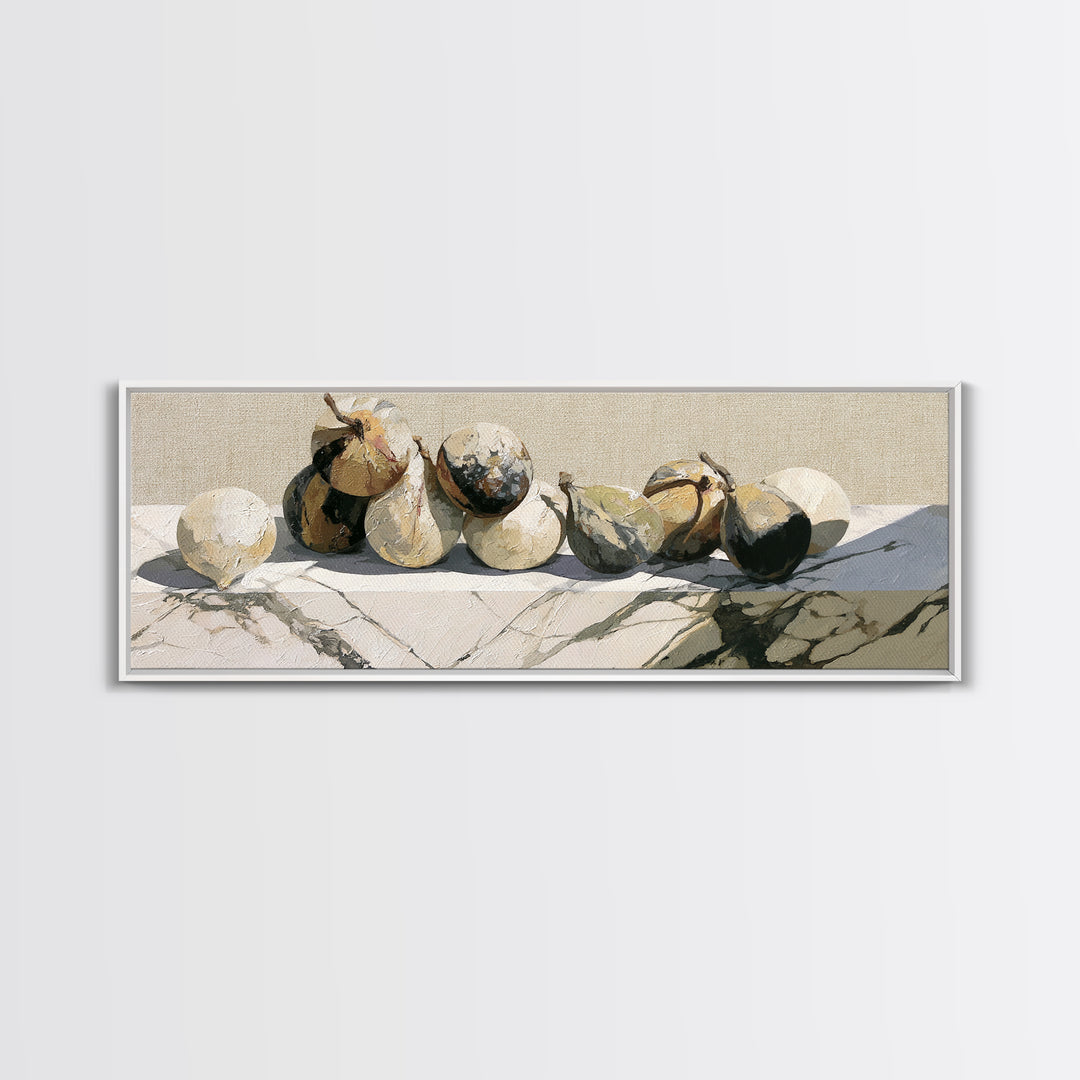 Figs on Marble Framed Canvas Print, Dining Room Art, Boho Decor, Dining Room Decor, Fine Art, Dining, Printable Wall Art, DRA-3x1-63