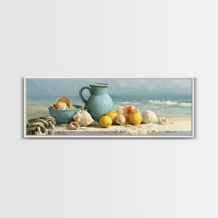 Shellfish and Lemon Still Life Canvas Print, Dining Room Art, Set of 3 Prints, Dining Room Decor, Dining, Fine Art Print, DRA-3x1-8