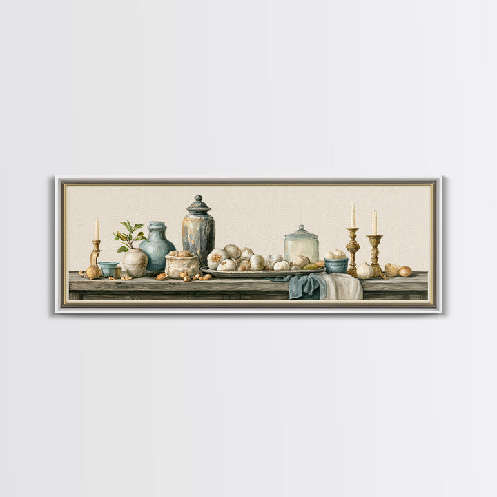 Classic Dutch Feast Arrangement Canvas Print, Dining Room Art, Fall Decor, Dining Room Decor, Fine Art, Dining, Kitchen Art, DRA-3x1-83