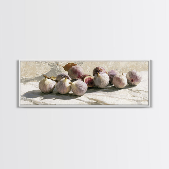 Figs on Marble Framed Canvas Print, Dining Room Art, Print, Dining Room Decor, Dining, Living Room Decor, Abstract Wall Art, DRA-3x1-87
