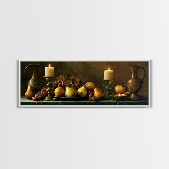 Classical Fruit Still Life Framed Canvas Print, Dining Room Art, Set of 3 Prints, Dining Room Decor, Oil Painting, Dining, DRA-3x1-89