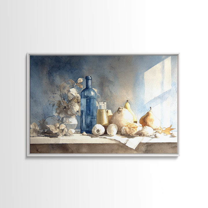 Elegant Oyster and Champagne Still Life Canvas Print, Dining Room Art, Kitchen Decor, Dining Room Decor, Fine Art, Dining, DRA-3x2-11