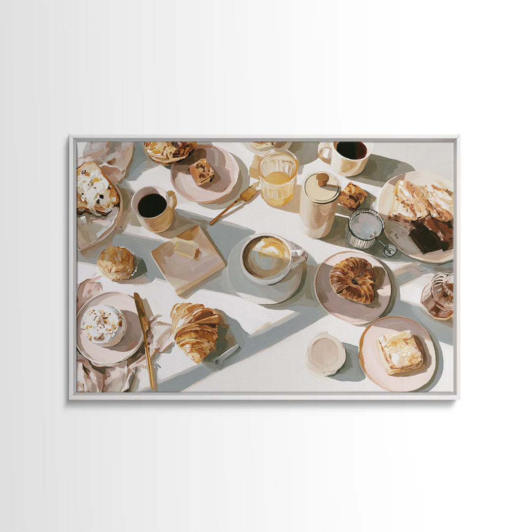 Coffee and Pastry Scene for Breakfast Nook Canvas Print, Dining Room Art, Canvas Art, Dining Room Decor, Fine Art, Dining, DRA-3x2-42