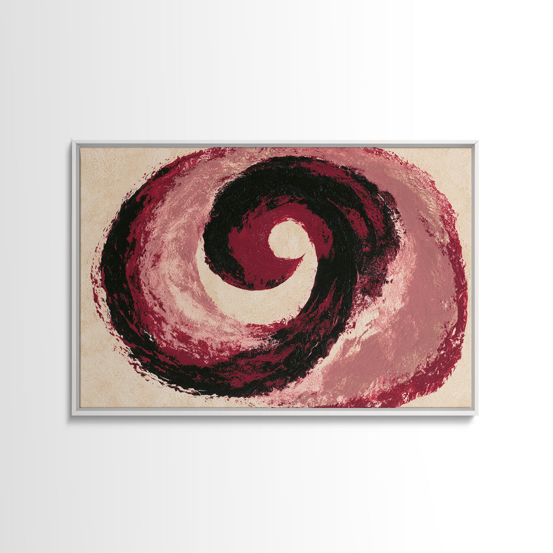 Abstract Red Wine Swirl Framed Canvas Print, Dining Room Art, Bedroom Decor, Dining Room Decor, Abstract Art, Dining, DRA-3x2-46