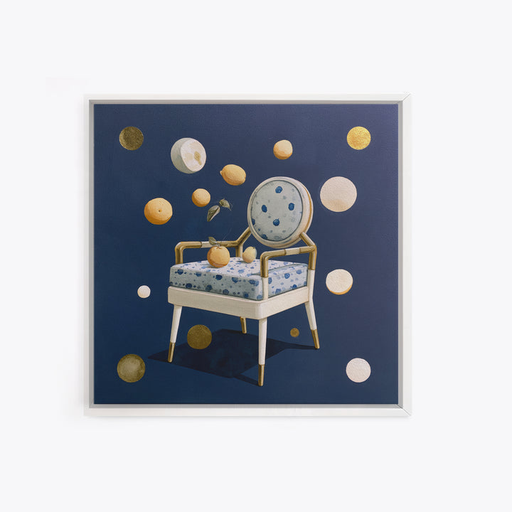 Whimsical Chair Still Life Canvas Print, Eclectic Art, Modern Decor, Living Room Decor, Fine Art, Eclectic, Wall Decor, ECL-1x1-14
