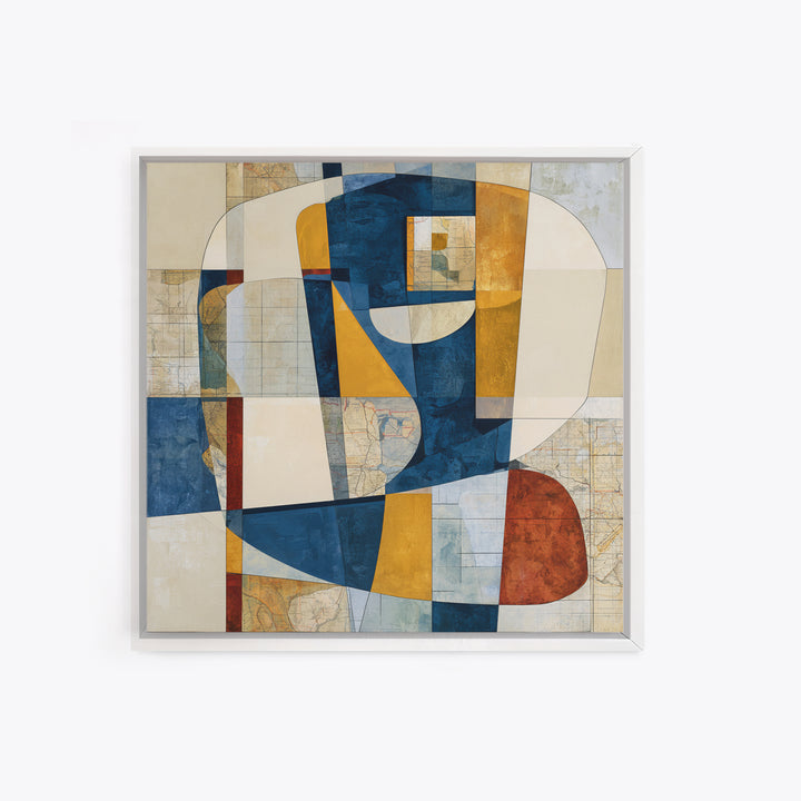 Abstract Shapes Layered Canvas Print, Eclectic Art, Home Decor, Living Room Decor, Abstract Art, Eclectic, Original Painting, ECL-1x1-4