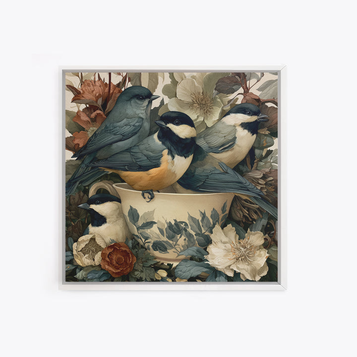 Odd Dream Garden Framed Canvas Print, Eclectic Art, Art Prints, Living Room Decor, Oil Painting, Eclectic, Abstract Art, ECL-1x1-41
