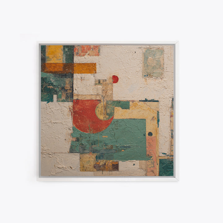 Botanical Collage with Butterflies and Old Paper Canvas Print, Eclectic Art, Living Room Decor, Oil Painting, Eclectic, ECL-1x1-85