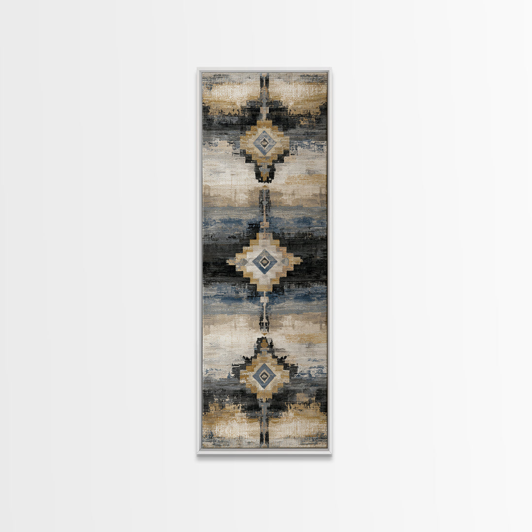 Layered Tapestry Pattern Canvas Print, Eclectic Art, Art, Living Room Decor, Fine Art, Eclectic, Large Wall Art, Boho, ECL-1x3-100