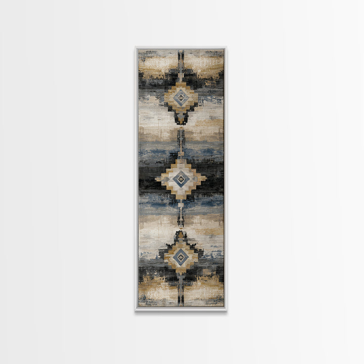 Layered Tapestry Pattern Canvas Print, Eclectic Art, Art, Living Room Decor, Fine Art, Eclectic, Large Wall Art, Boho, ECL-1x3-100