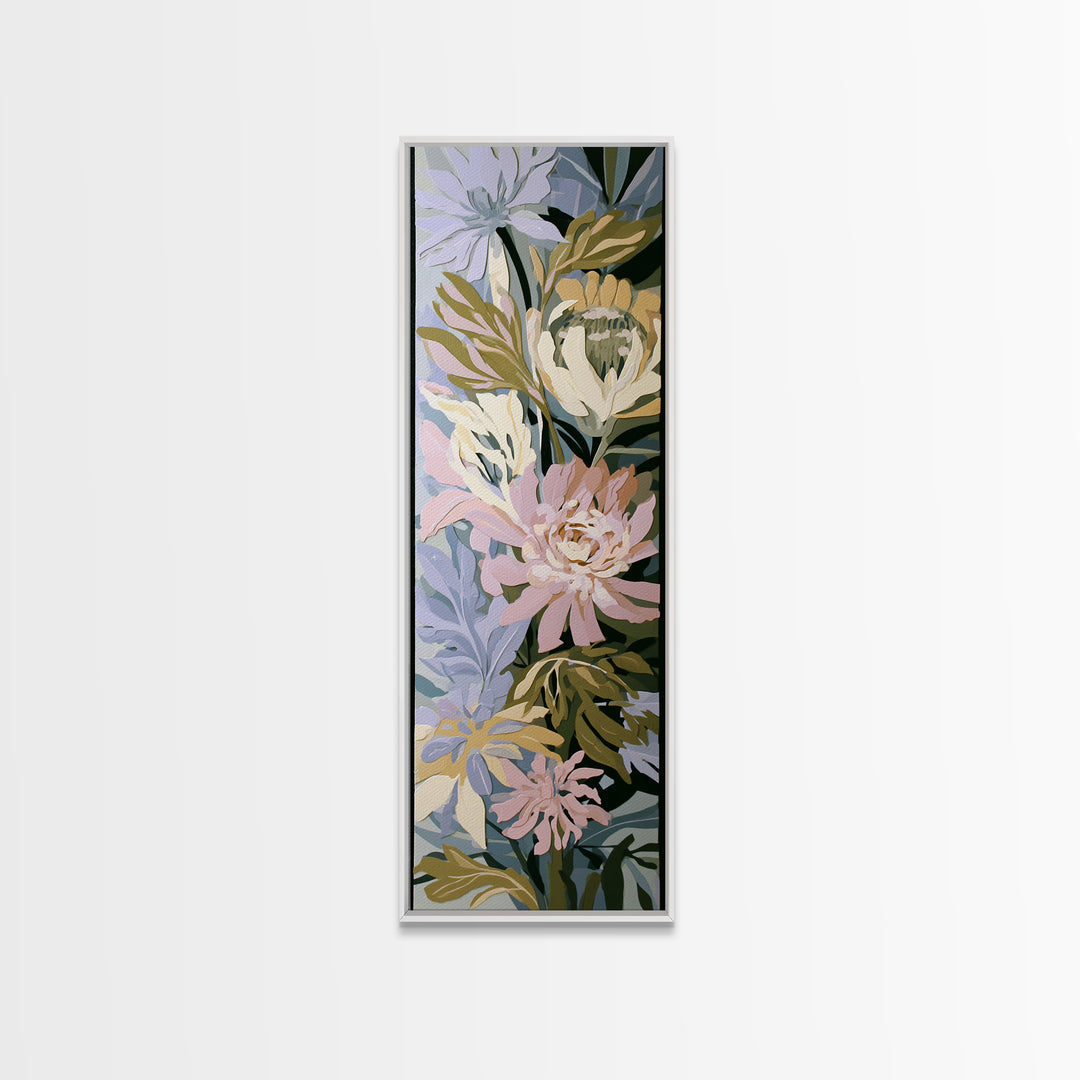 Matisse Inspired Cutouts with Botanical Details Canvas Print, Eclectic Art, Wall Art, Living Room Decor, Oil Painting, Eclectic, ECL-1x3-18