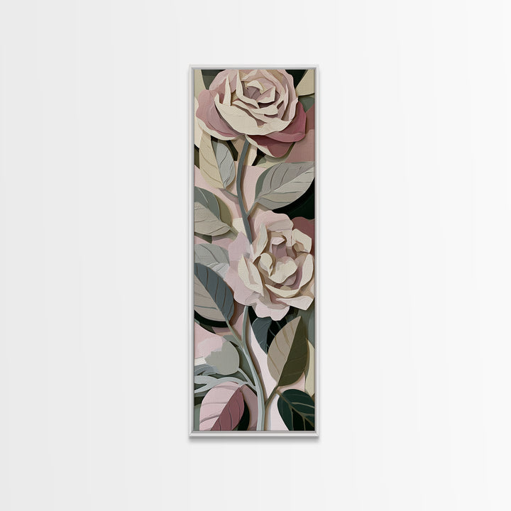 Matisse Inspired Cutouts with Botanical Details Canvas Print, Eclectic Art, Digital Prints, Living Room Decor, Eclectic, ECL-1x3-66