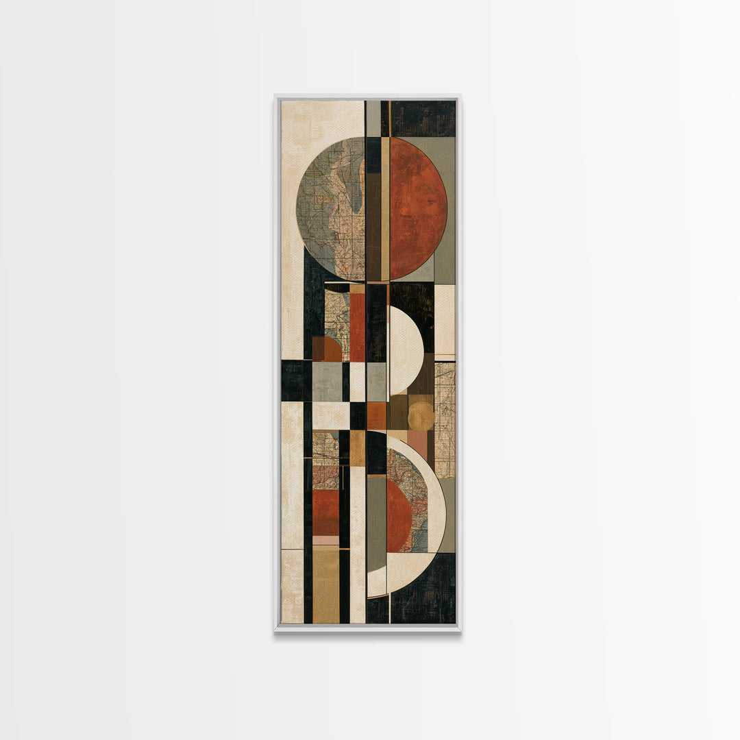 Abstract Shapes Layered Canvas Print, Eclectic Art, Wall Art, Living Room Decor, Abstract Art, Eclectic, Printables, ECL-1x3-88