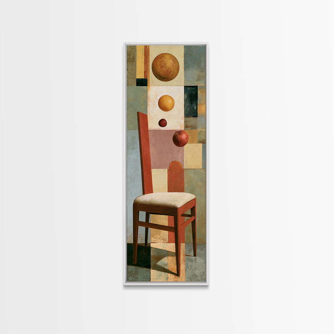Whimsical Chair Still Life Canvas Print, Eclectic Art, Art Print, Living Room Decor, Fine Art, Eclectic, Portrait, ECL-1x3-98