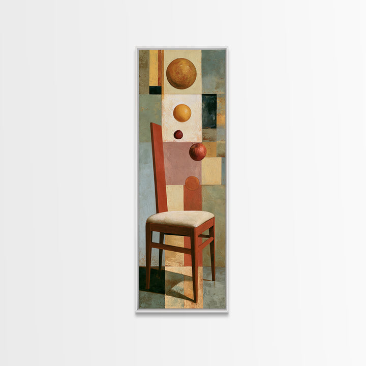 Whimsical Chair Still Life Canvas Print, Eclectic Art, Art Print, Living Room Decor, Fine Art, Eclectic, Portrait, ECL-1x3-98
