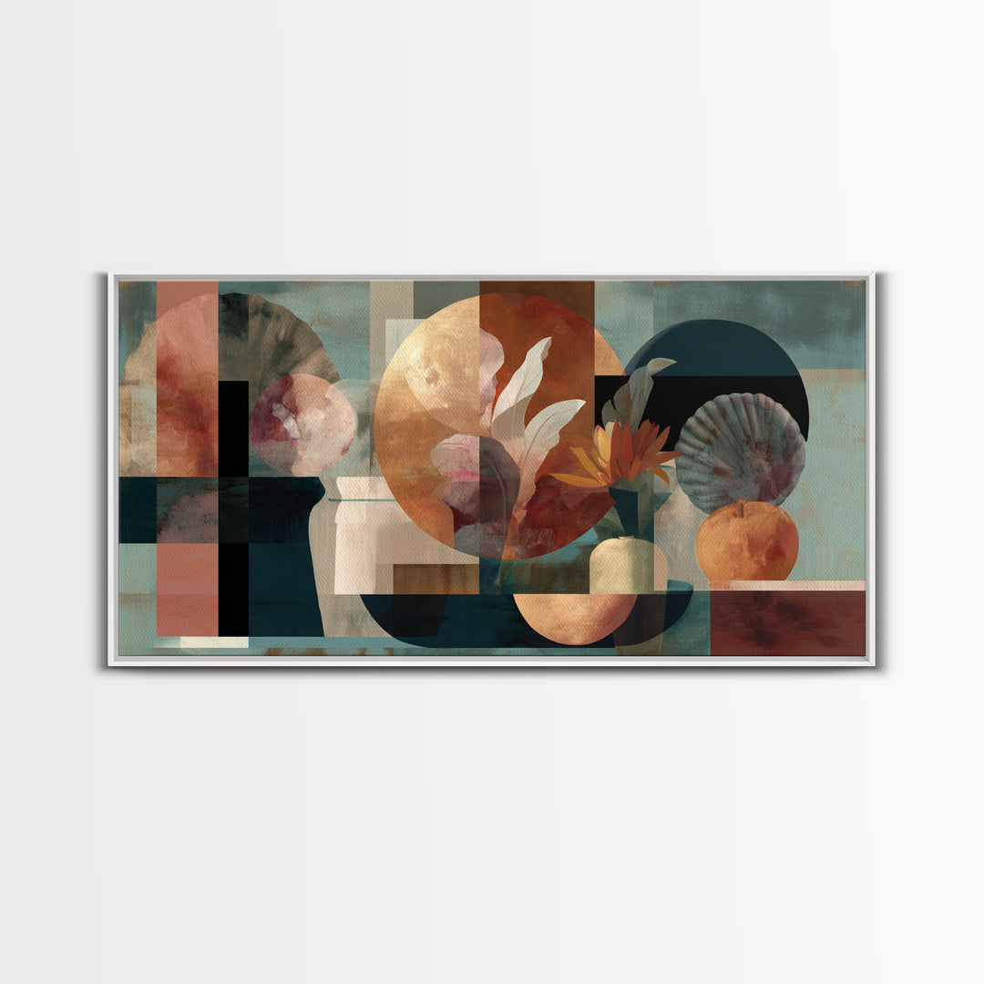 Matisse Inspired Cutouts with Botanical Details Canvas Print, Eclectic Art, Art Prints, Living Room Decor, Fine Art, Eclectic, ECL-2x1-2
